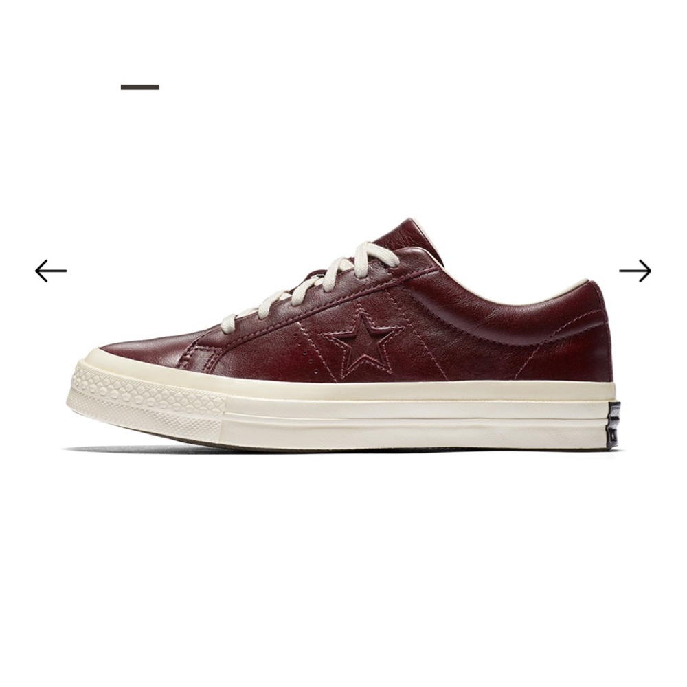 Converse Burgundy Leather Sneakers